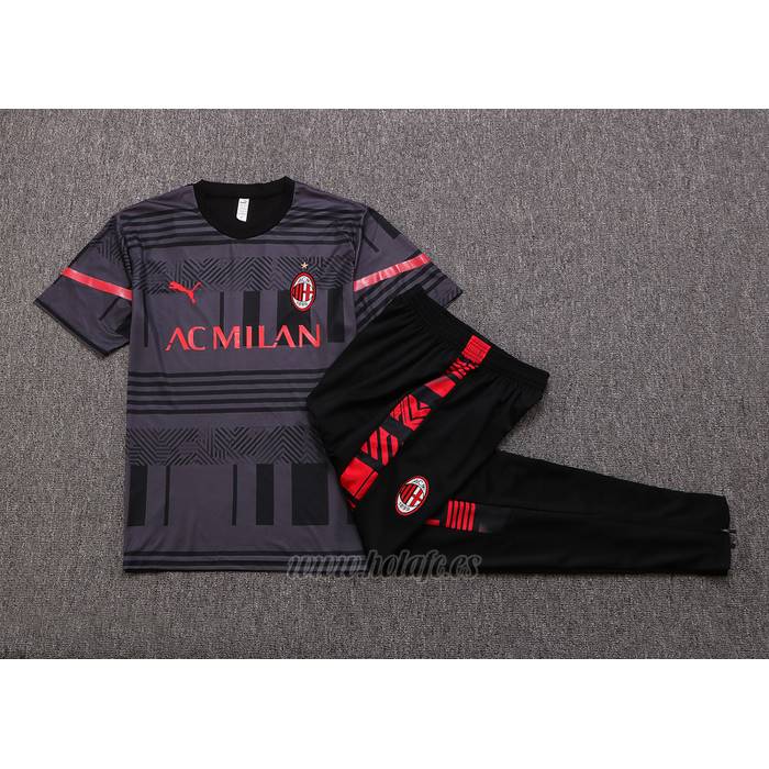 Chandal del AC Milan Manga Corta 2022-2023 Gris